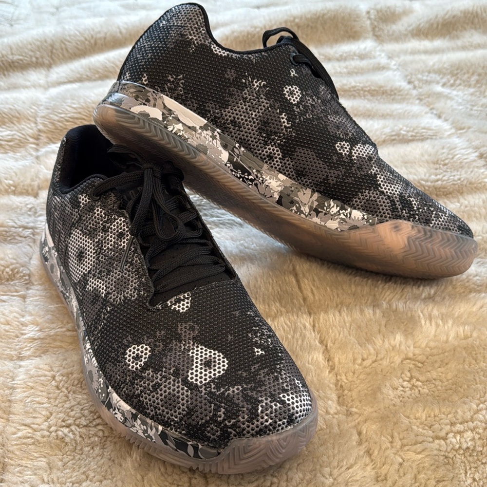 NoBull Men's Court Trainer Midnight Monochrome Superblossom Shoes EUC